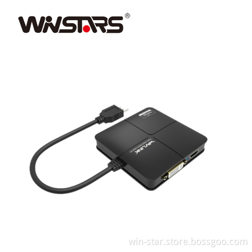 USB 3.0 Dual Head Multi-display Adapter with Ethernet